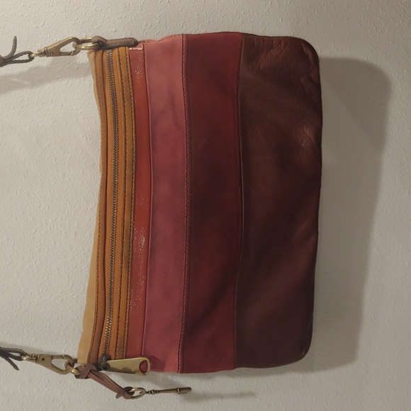 Fossil Explorer XL Bag Leather Multi Color Crossbody Folder Over Top - Picture 5 of 11